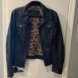 Black Rivet Leather jacket size large